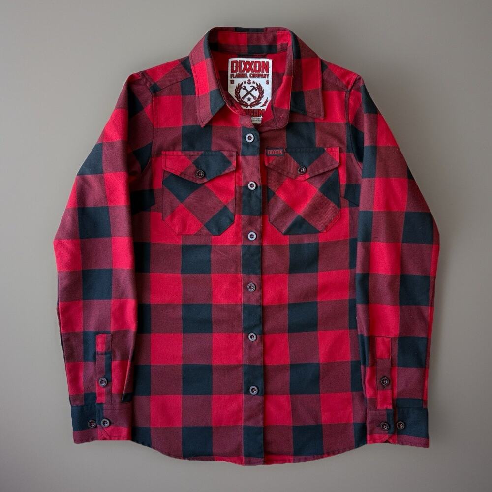 Dixxon Flannel Company Shirt Women's Small Red Black Plaid Redrum Workwear